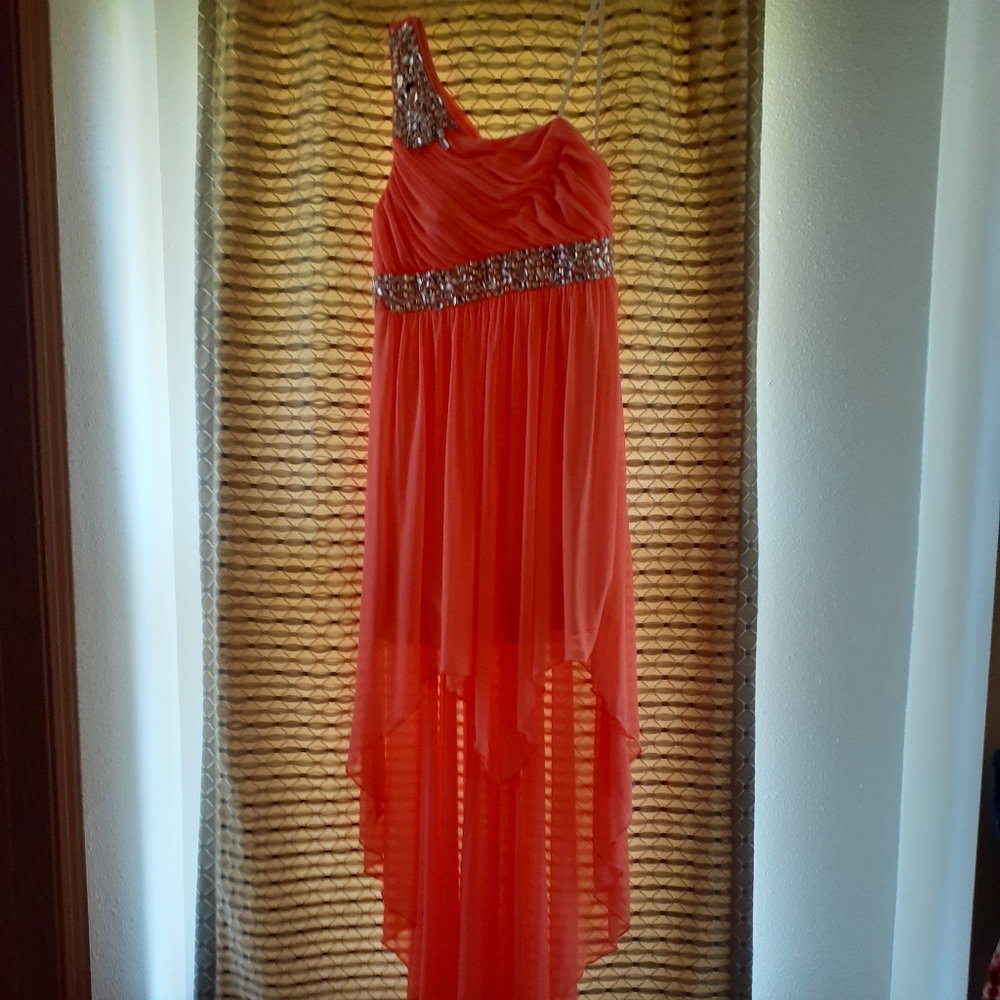 BEAUTIFUL Orange OneShoulder Dress JCPenneys SIZE9